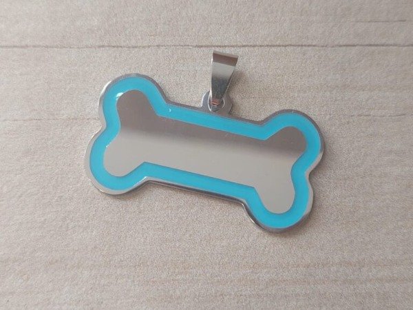 Producto - Identificador Dije Hueso Acero Quirúrgico 22x40 MM