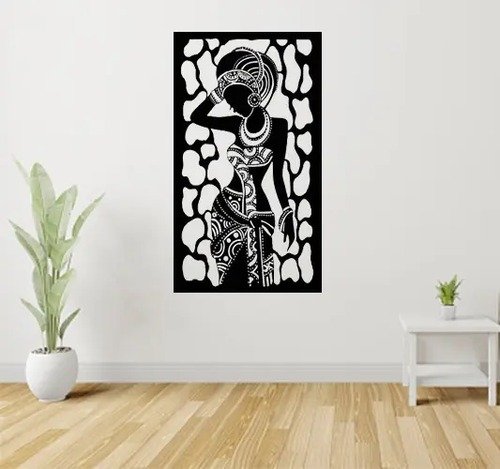 Producto - Aplique Pared Decoracion Mujer Africana MDF - 1