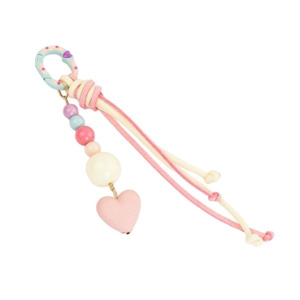 Producto - Llavero cordón Corazón Rosa