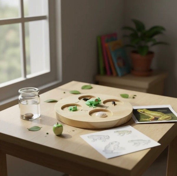 Producto - Bandeja de madera "Ciclo de la Vida"