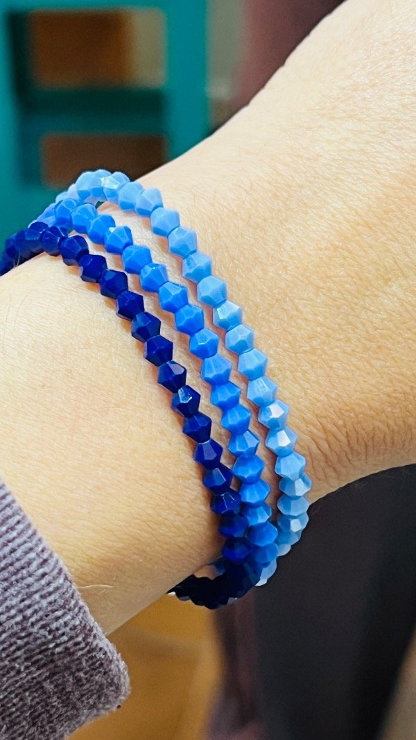 Producto - Pulsera elástica azul x 3