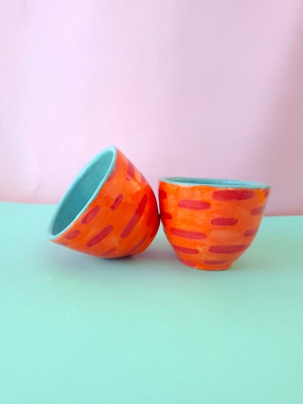 Producto - Pocillos mini Naranja y rojo