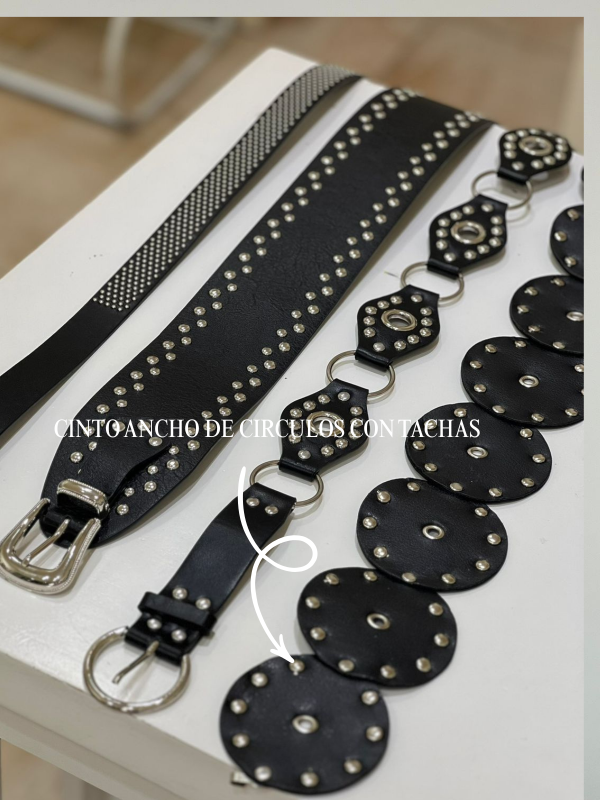 Producto - CINTO ANCHO REDONDO CON TACHAS