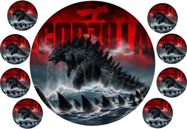Producto - LAMINA COMESTIBLE GODZILA REDINDA 2