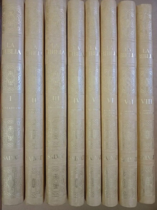 Producto - La biblia - Anónimo - Salvat 1980 - Tapa dura - 8 tomos ilustrados - 5
