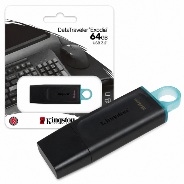 Producto - Pendrive Kingston original 64GB Datatraveler Exodia USB 3.2