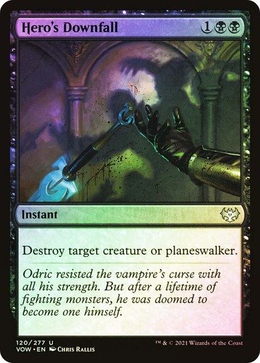 Producto - Hero's Downfall (Foil) (Russian)