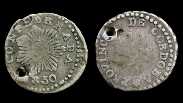 Producto - Córdoba 1/2 Real 1850 (A1-R3) CJ#60.3.1 "CONFEDRRADA"