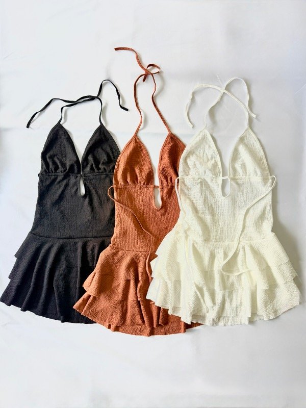 Producto - Vestido corto hawaiano c/tiras para atar Catriel