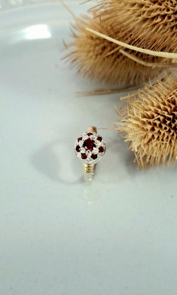 Producto - Anillo de Plata Frutilla combinado (AN115)