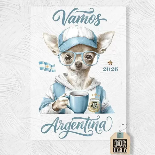 Producto - Lámina DTF TEXTIL Colección Orgullo Argentino OH - Perrito 12