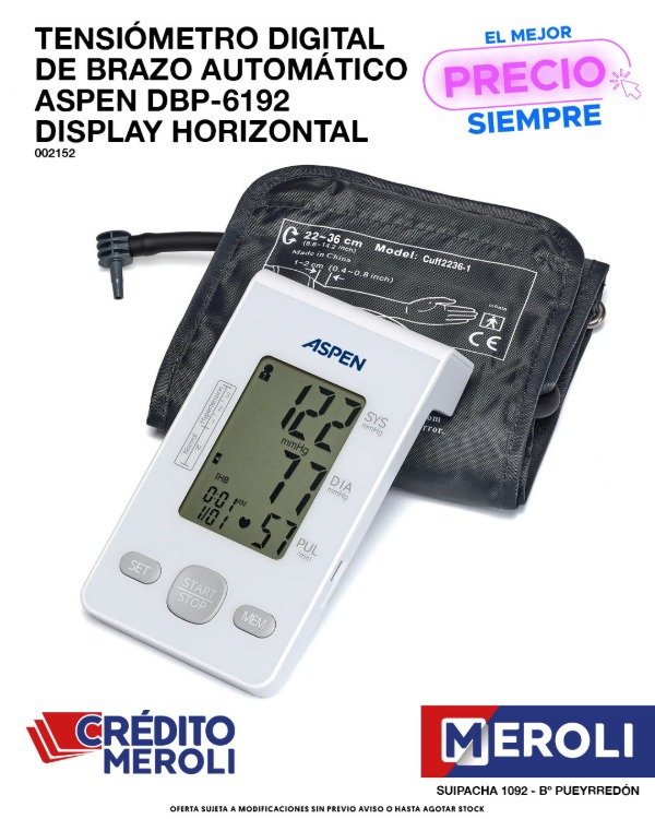 Producto - Tensiómetro Digital de Brazo Automático Aspen DBP-6192