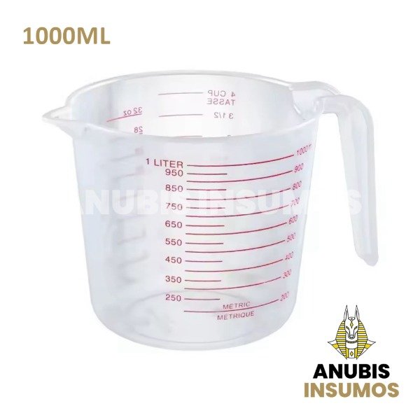 Producto - Jarra Medidora Plastico 1000ML Cocina Ideal Velas Jabones