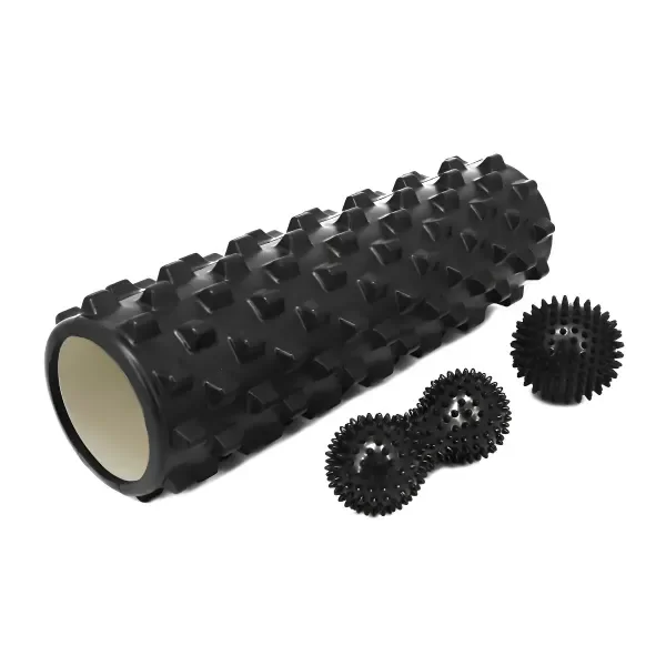 Producto - Rolo De Yoga Pilates + Bolas Para Masajes Forest Anti Estres Gy