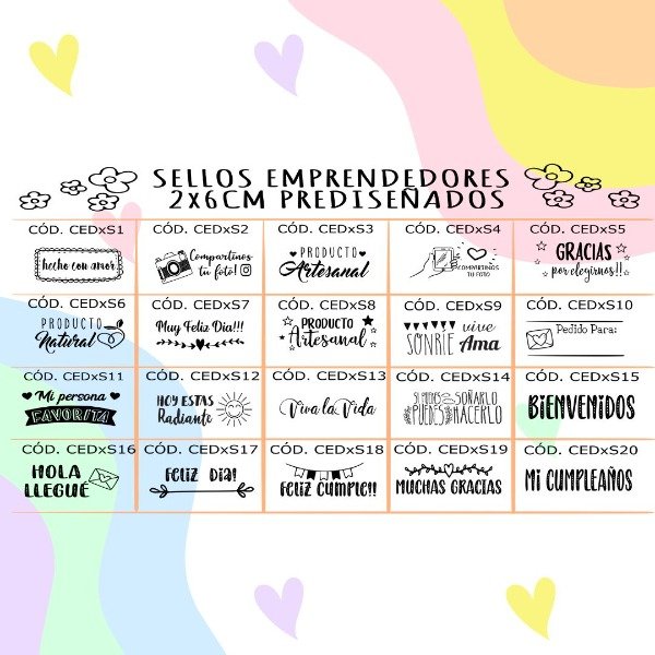 Producto - SELLO 2X6CM precio por unidad