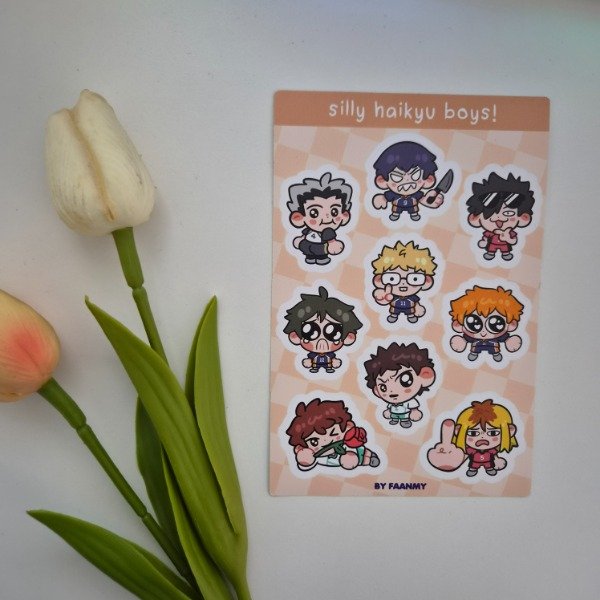 Producto - Plancha de stickers - Silly haikyuu