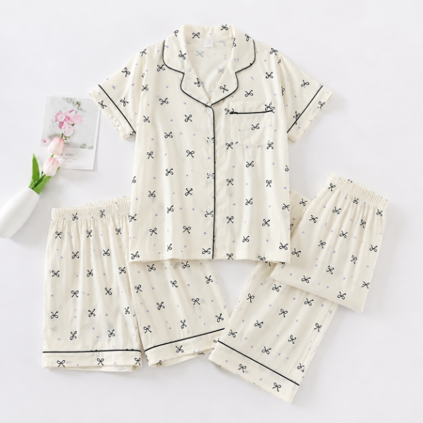 Producto - Pijama 3 piezas completo  MARFIL