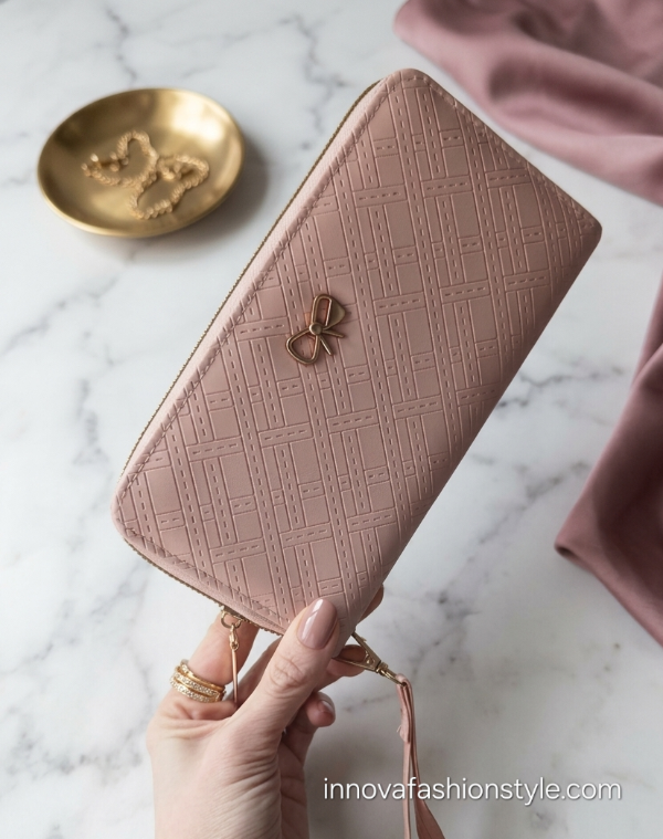 Producto - Billetera Monedero Texturizada con Aplique Metálico - 2