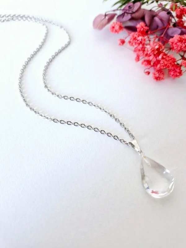 Producto - Collar Gota Cuarzo Cristal Claridad - 1