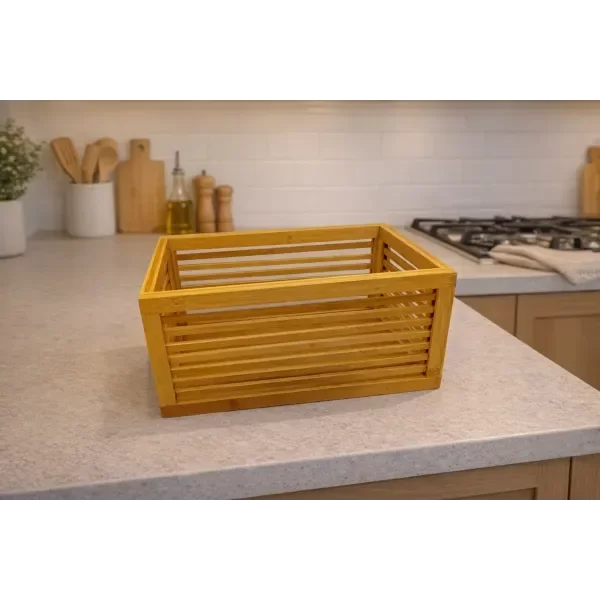 Producto - Canasto Organizador de Bambú Natural