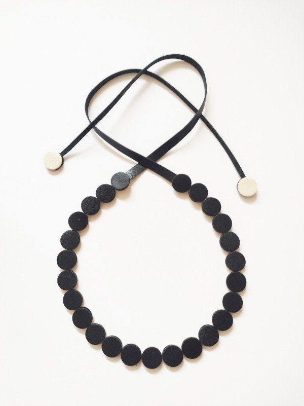 Producto - Collar Mini Perla Bifaz.Marfil+Negro - 0