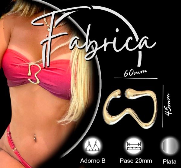 Producto - Herraje B. Pase: 20mm (1 unidad). Niquel- Plata