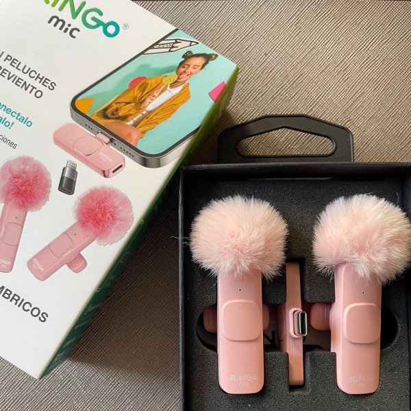 Producto - Set De 2 Micrófonos Corbatero Inalámbrico Recargable Con TipoC o iPhone RM-G9