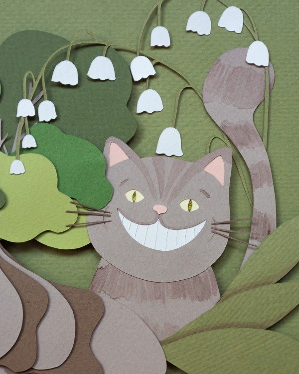 Producto - Cuadro Gato de Cheshire 1 - 20x20cm