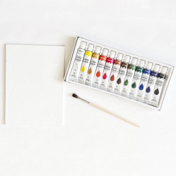 Producto - Kit Bastidor + Temperas y Pincel