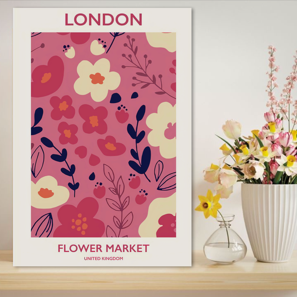 Producto - London Flower Market, Cuadro Deco Moderno