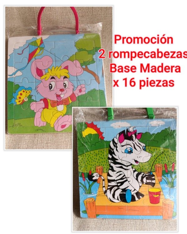 Producto - Rompecabezas Madera Animales Pack x 2 unid.