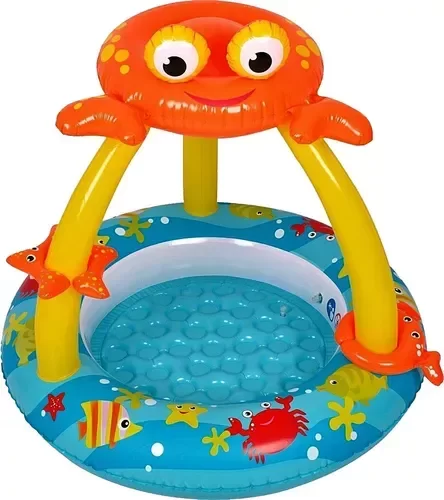 Producto - PILETA INFLABLE NILOS DIDACTICA CANGREJO CON TECHO 100CM X 95CM