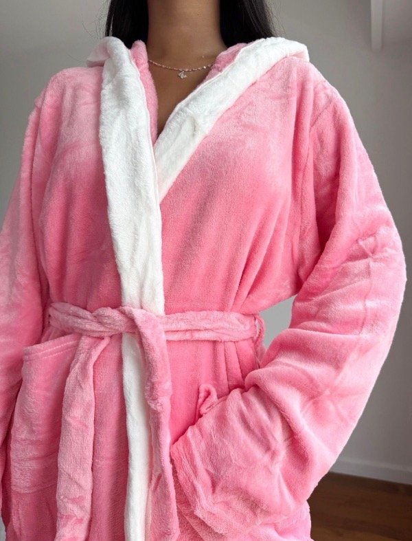 Producto - Bata de plush rosa