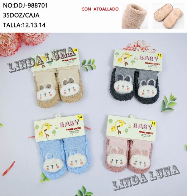 Producto - MEDIAS BOTITAS ATOALLADAS LINDA LUNA (x6)