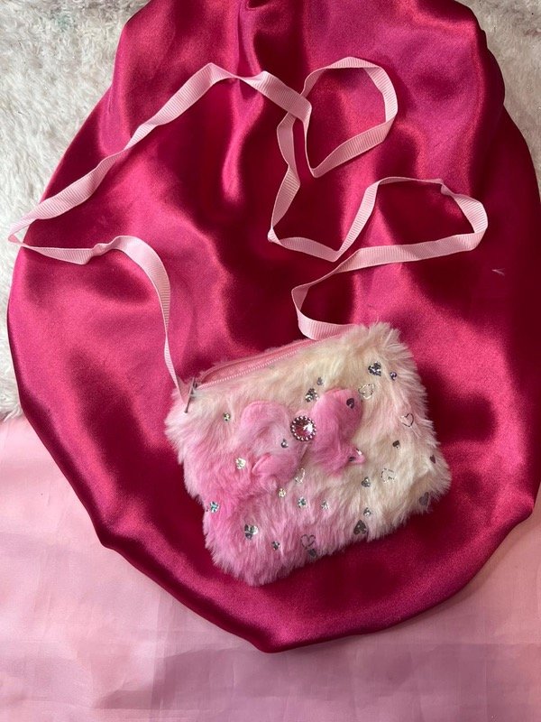 Producto - Bolsita rosa con aplique con cinta - 4