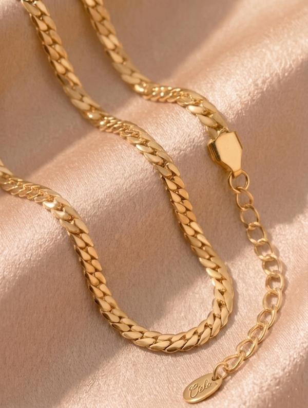 Producto - Cadena Grumet plana DORADO