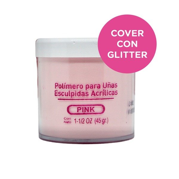 Producto - Polimero Cover Pink Con Glitter 45gr