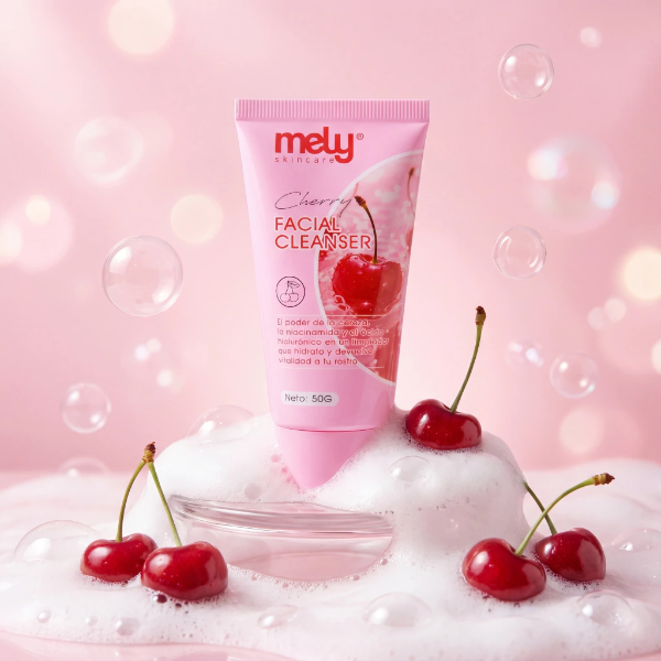Producto - Limpiador facial hidratante - Hialurónico Niacinamida Cereza - Mely
