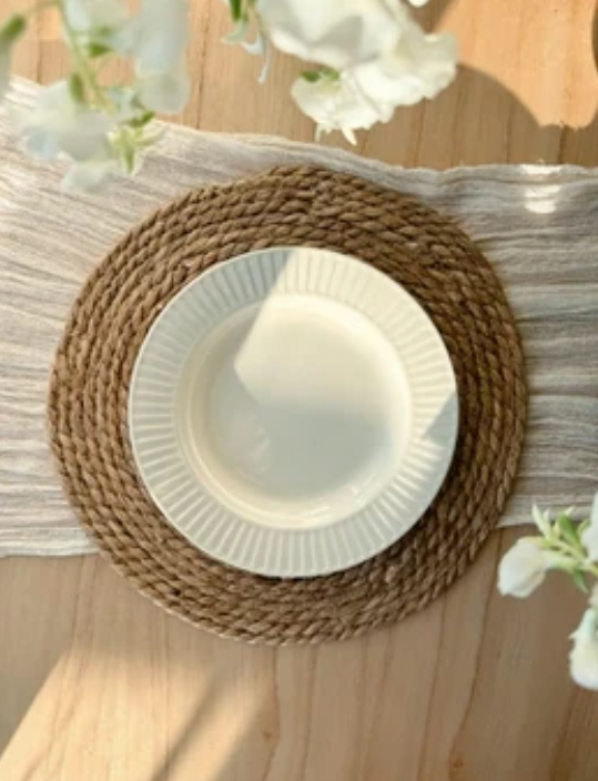 Producto - Individual fibras naturales- plato de sitio circular - 4
