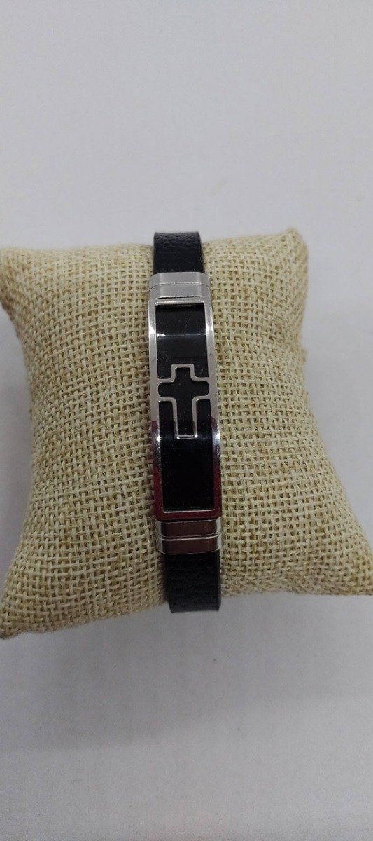 Producto - Pulsera  ecocuero con cruz - 1