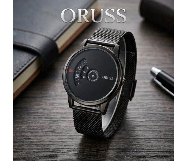 Producto - Reloj ORUSS para hombre de diseño con malla milan negra - 1