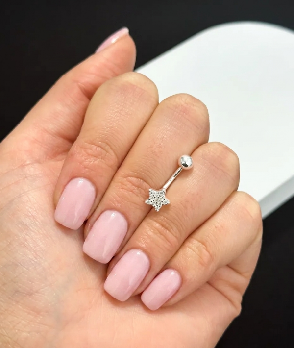 Producto - Piercing Ombligo Star con Micropave - 0