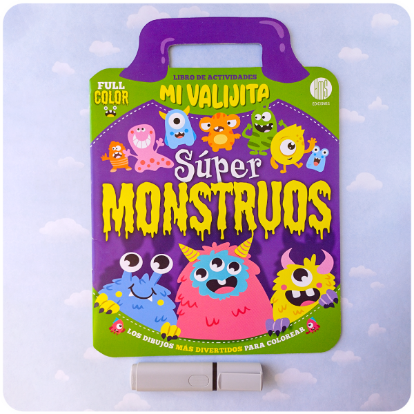 Producto - Mi Valijita - Súper Monstruos - Para Colorear - 16 Páginas