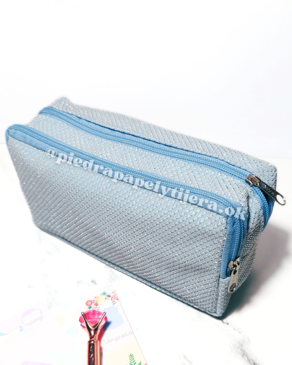 Producto - Cartuchera doble cierre celestic