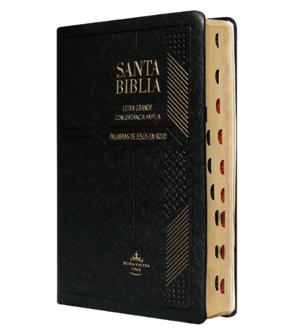 Producto - BIBLIA LETRA GRANDE RVR TAPA VINÍLICA CON ÍNDICE NEGRO
