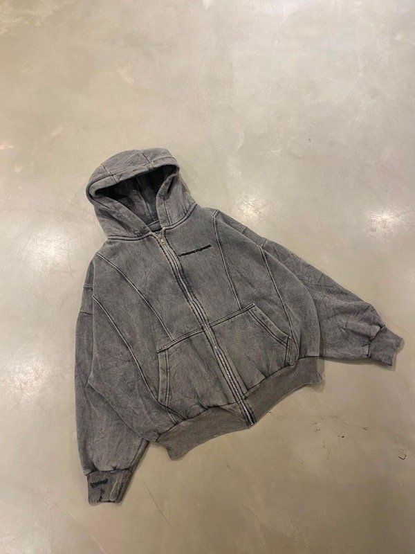 Producto - Campera zip recortes (washed)