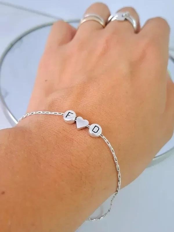 Producto - Pulsera Iniciales x 2 Plata925
