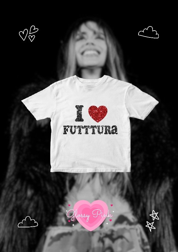 Baby Tee I Love Futttura - VINILO TEXTIL GLITTER
