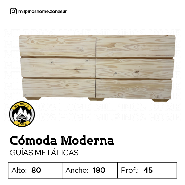 Producto - COMODA MODERNA 6 CAJONES