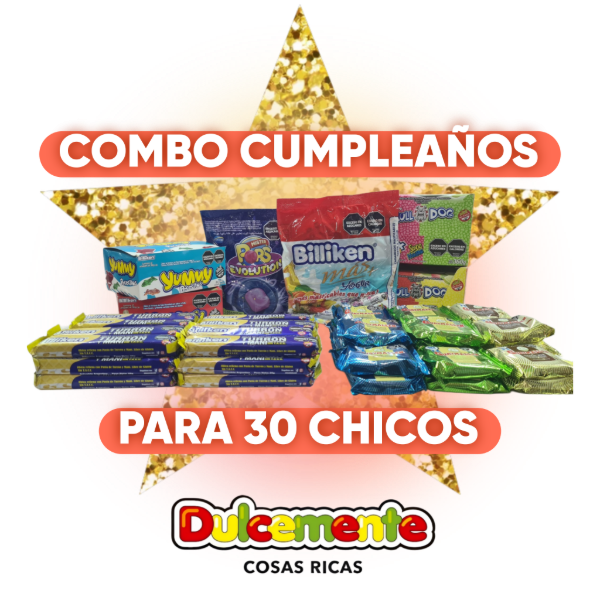 Producto - COMBO CUMPLEAÑOS PARA 30 CHICOS